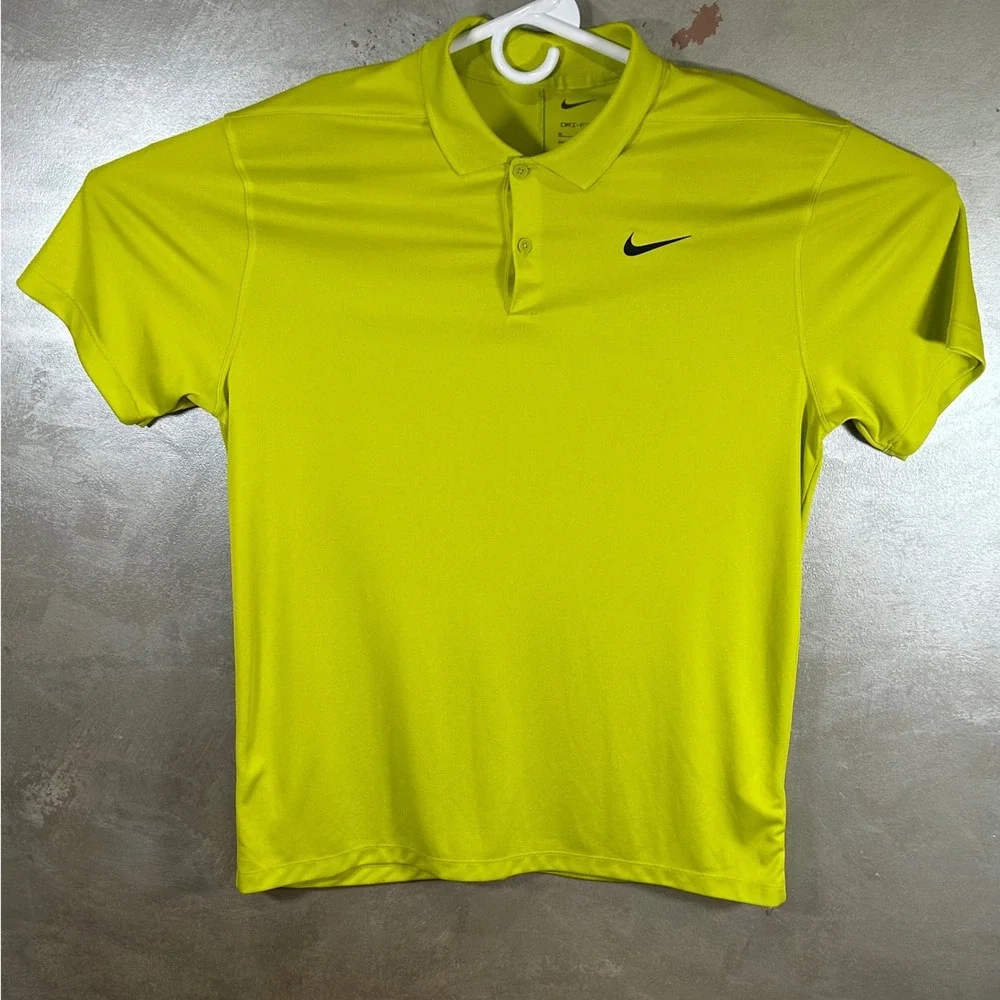 Nike Dri-FIT Mens Performance Polo Shirt Volt Yellow DH0822-308 Medium